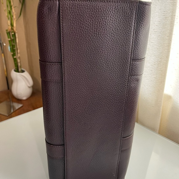 MULBERRY BLACK CHERRY GRAINED LEATHER BAYSWATER - Picture 11 of 16